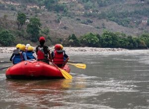 River rafting in Punakha Bhutan