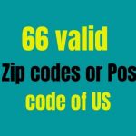 66 valid US Zip codes or Postal code of US