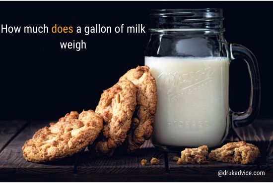 How much does a gallon of milk weigh