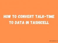 How to convert talk-time to data in Tashicell