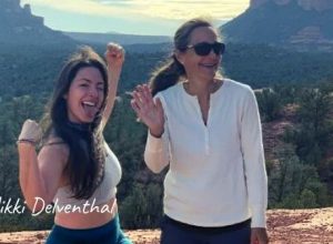 Nikki Delventhal with her mom hiking on her birthday